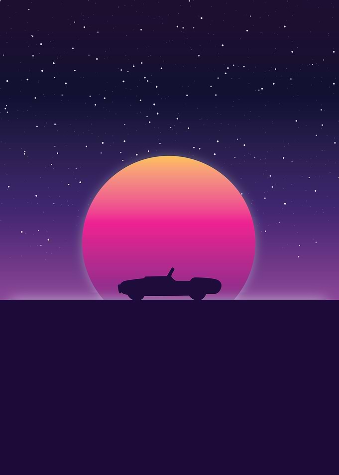 Retro 80s Car