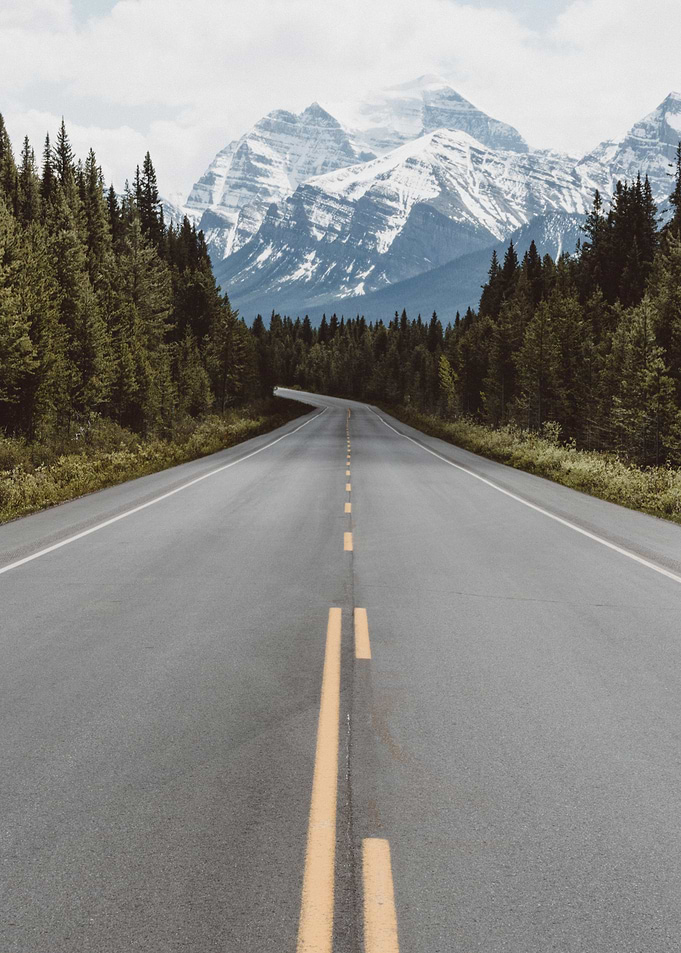 Road middle of Mountains