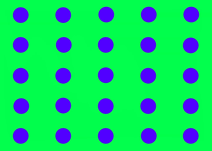Blue Dots on Green