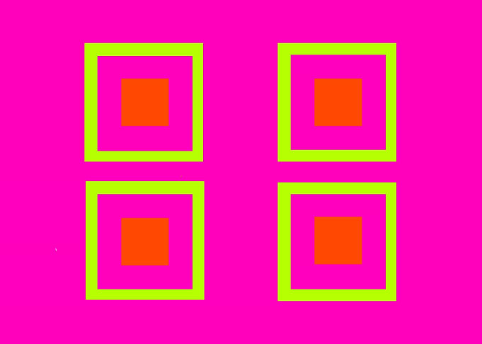 Four Squares on Pink