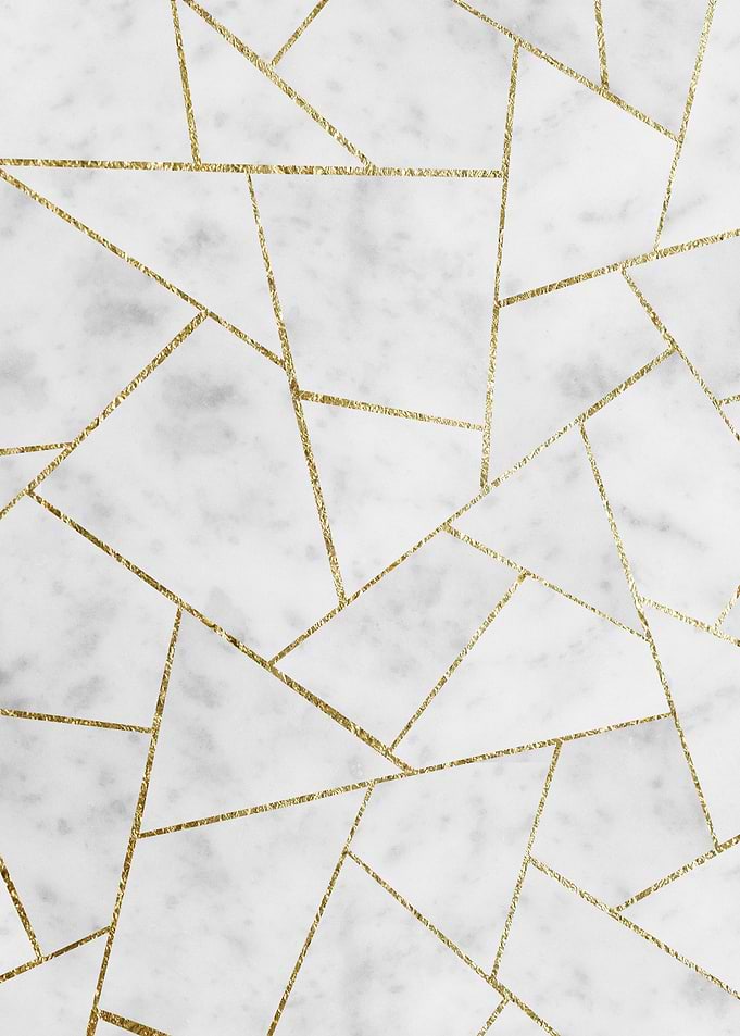 White Marble Gold Geo 1