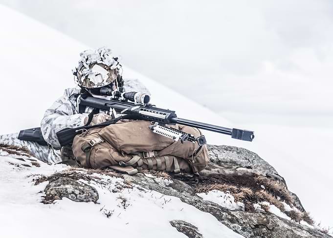 Army soldier with Sniper