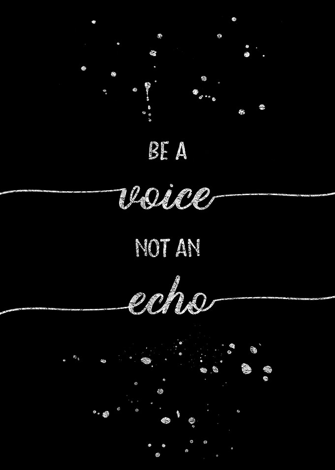 Be a voice not an echo