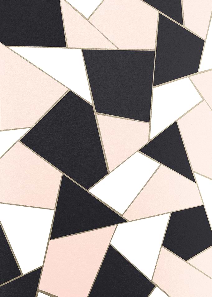 Charcoal Blush White Geo 1