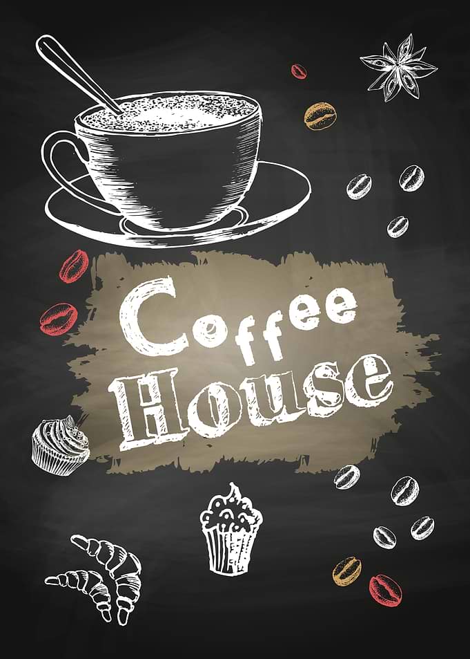 Coffee house blackboard