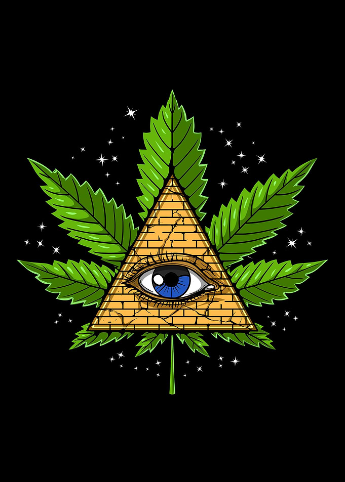 Psychedelic Weed Pyramid
