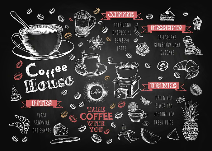 Coffee house blackboard