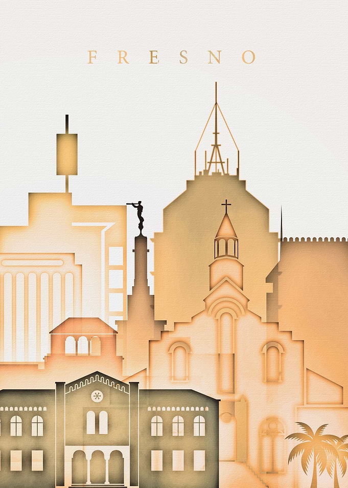 Fresno California Skyline