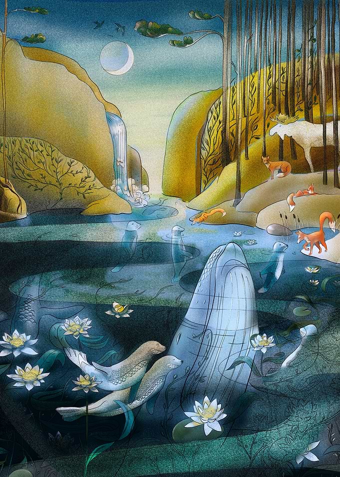 Whale and Fox meeting