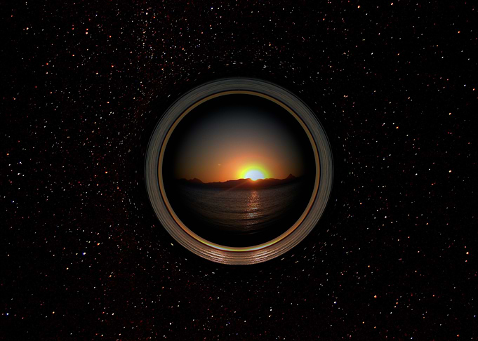 Wormhole to a beach