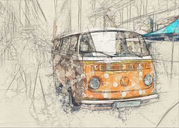 Spotty VW Van