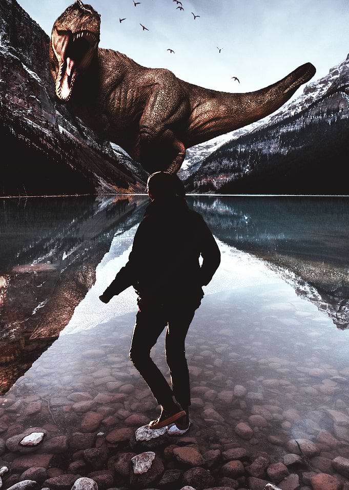 Trex and the man meeting