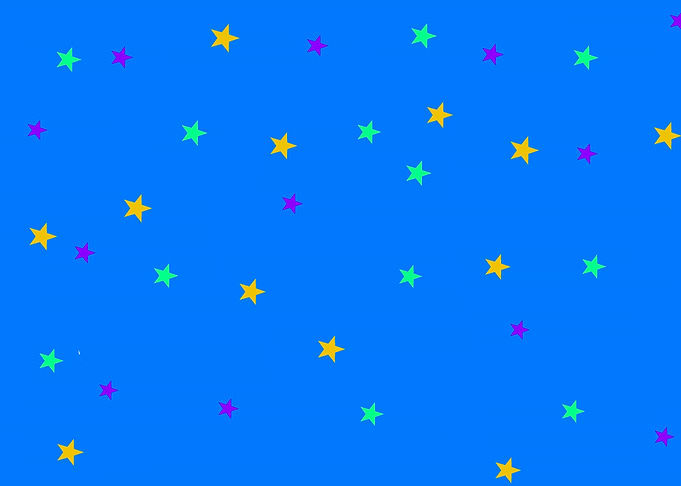 Yellow Purple Green Stars