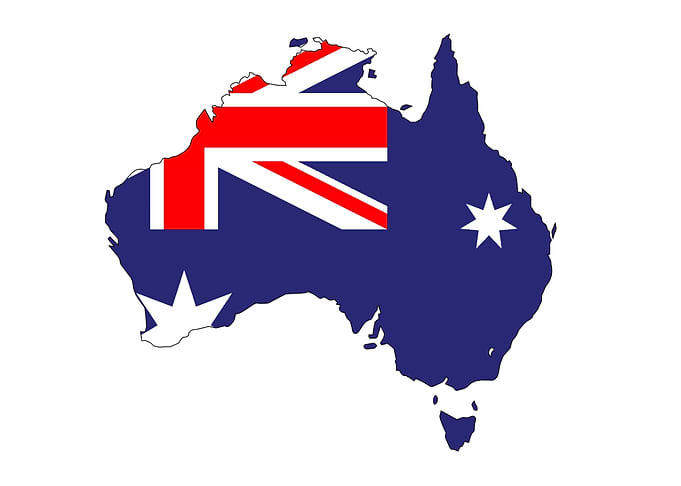 Australia Flag Map