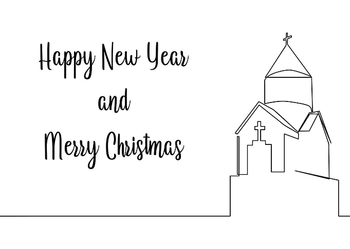 Merry Christmas typography