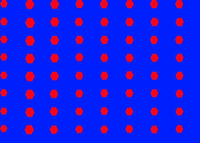 Red Polygons on Blue