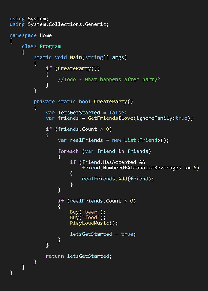 Create a party code