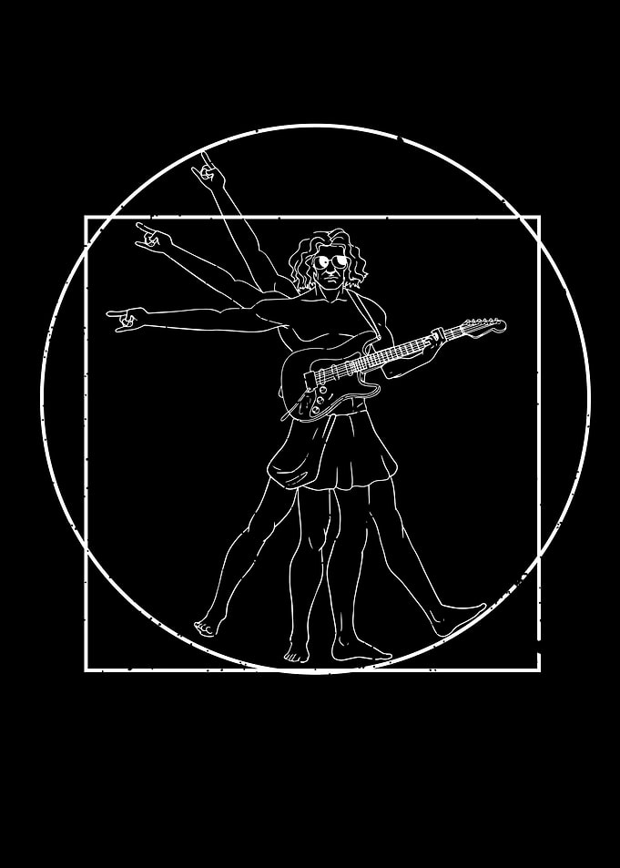 Vitruvian Man Guitar