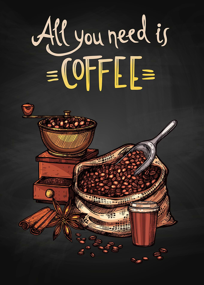 Coffee lettering