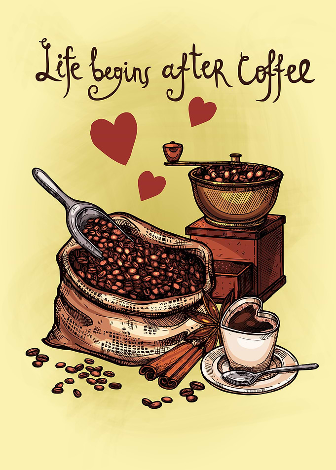 Coffee lettering