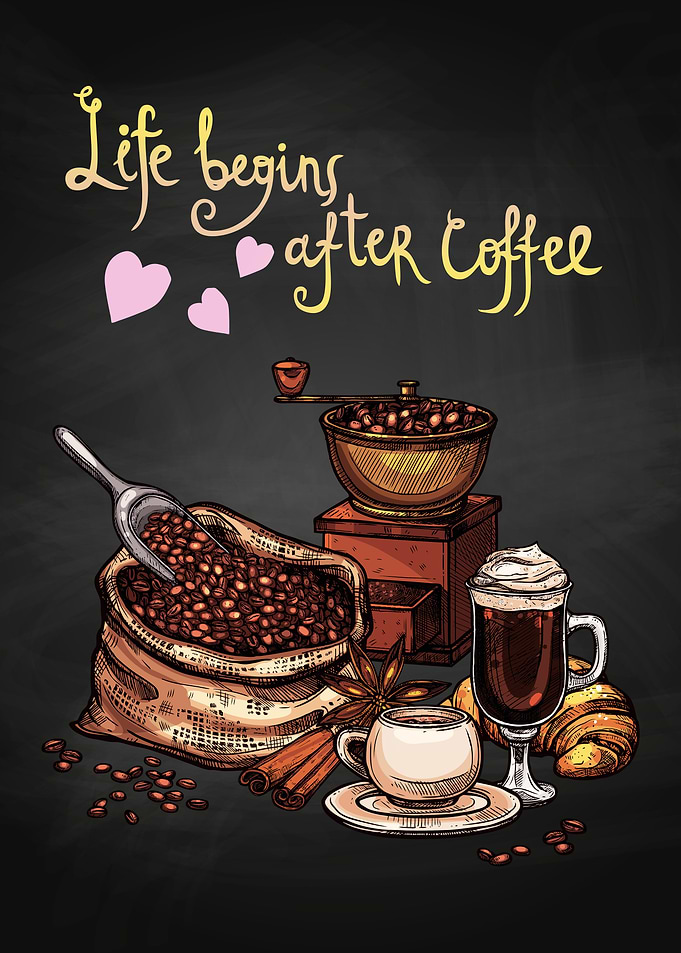 Coffee lettering