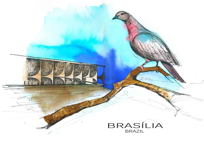 Brasilia Travel Poster