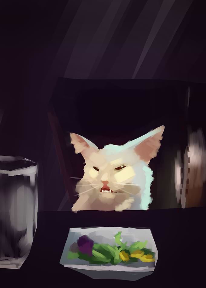 Smudge the table cat