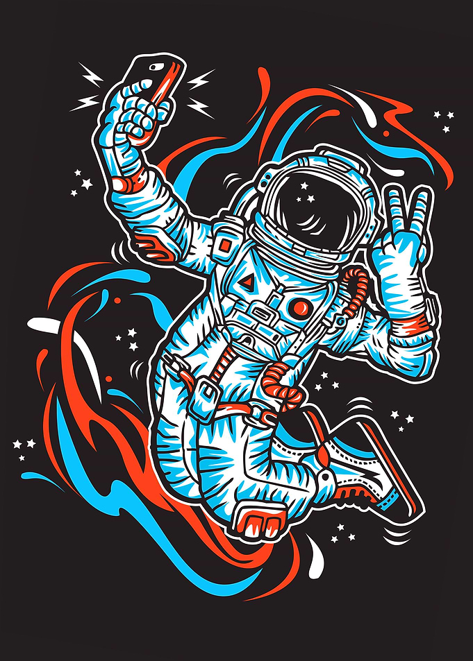 Selfie on the Space
