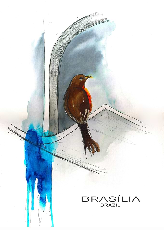 Brasilia Travel Poster
