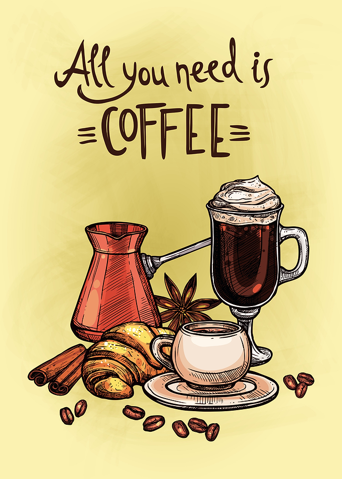 Coffee lettering