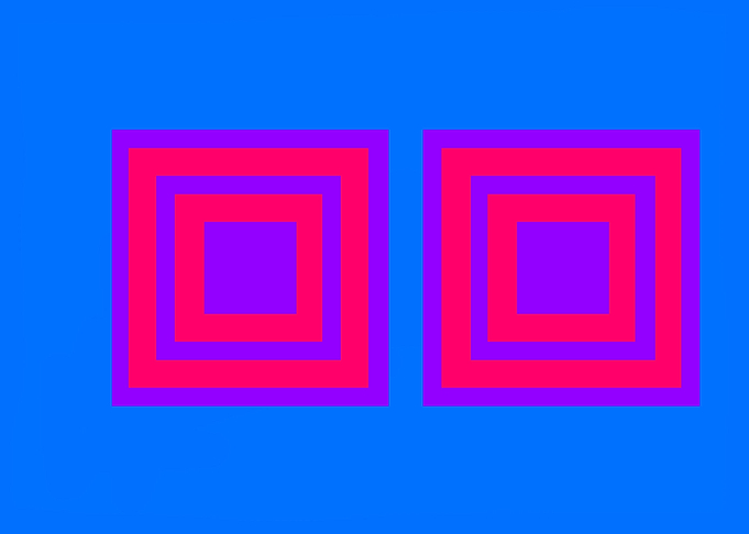 Two Squares on Blue