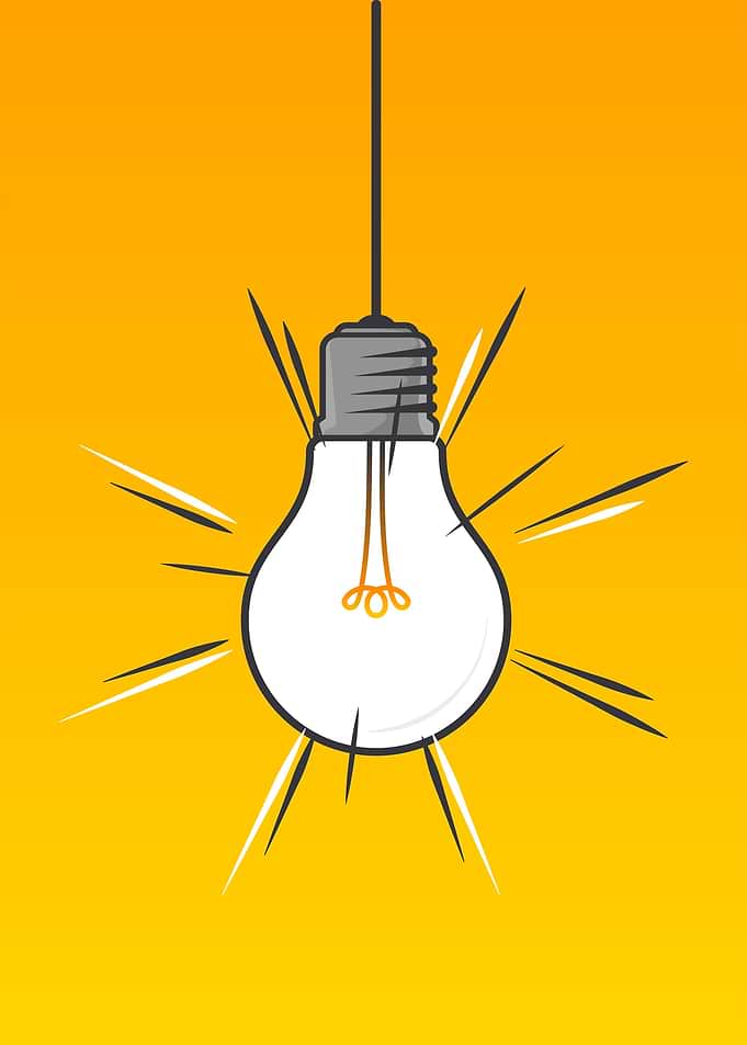 Hanging light bulbs