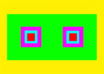 Two Squares on Yellow