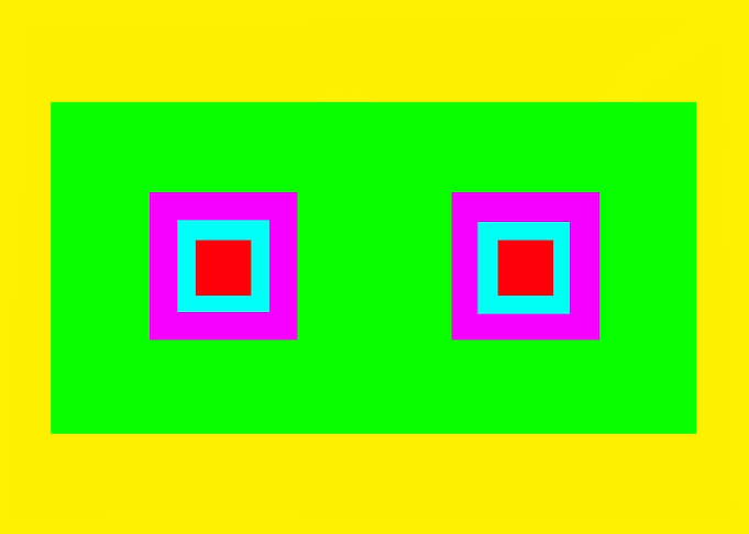 Two Squares on Yellow