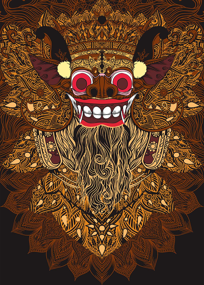 gold balinese barong