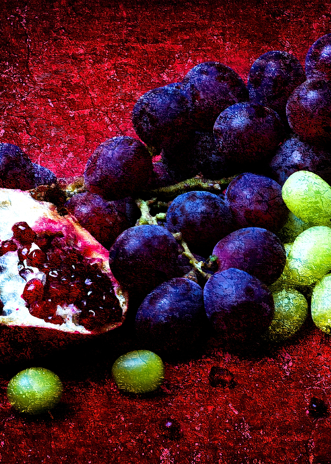Grapes And A Pomegranate