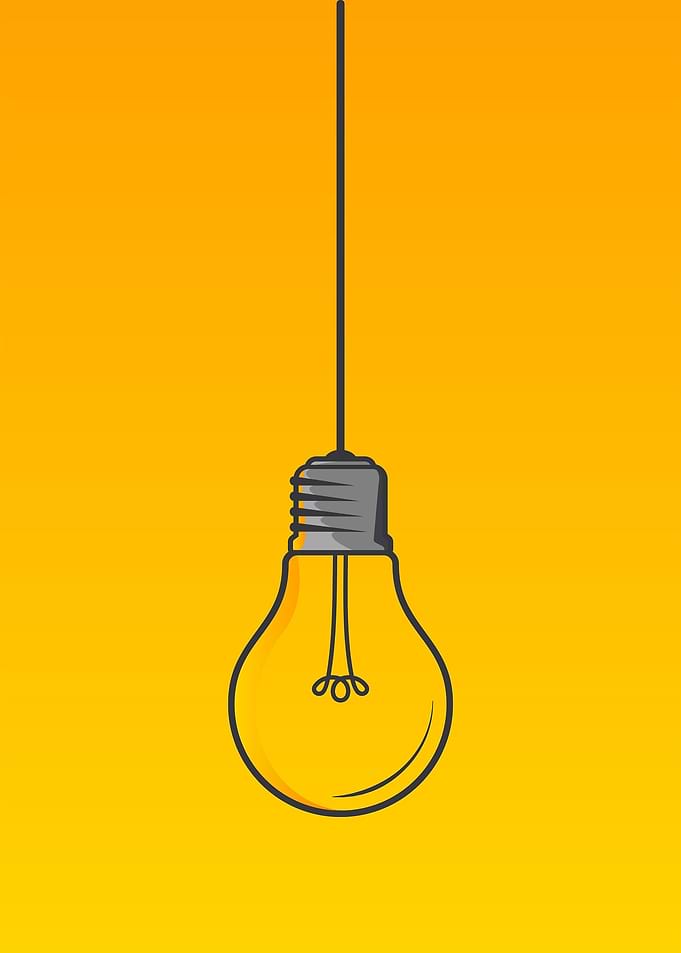 Hanging light bulb