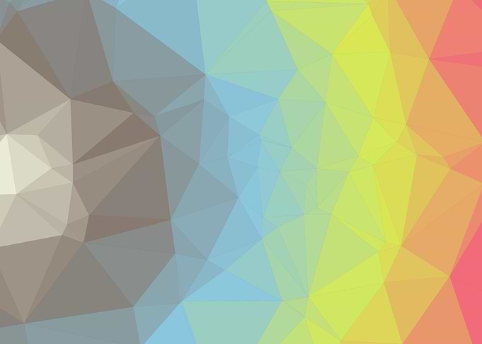 Rainbow Trianglify colors