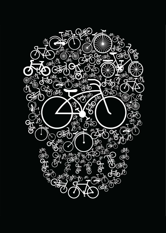Bicycle Skull White