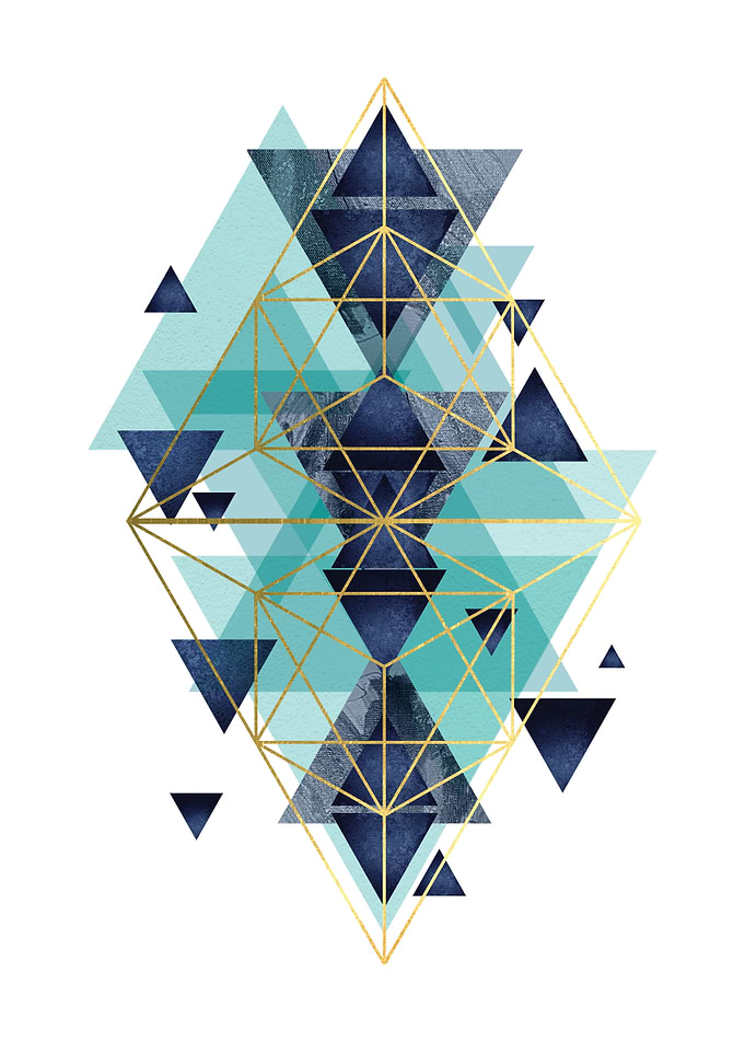 Teal and Blue Geo