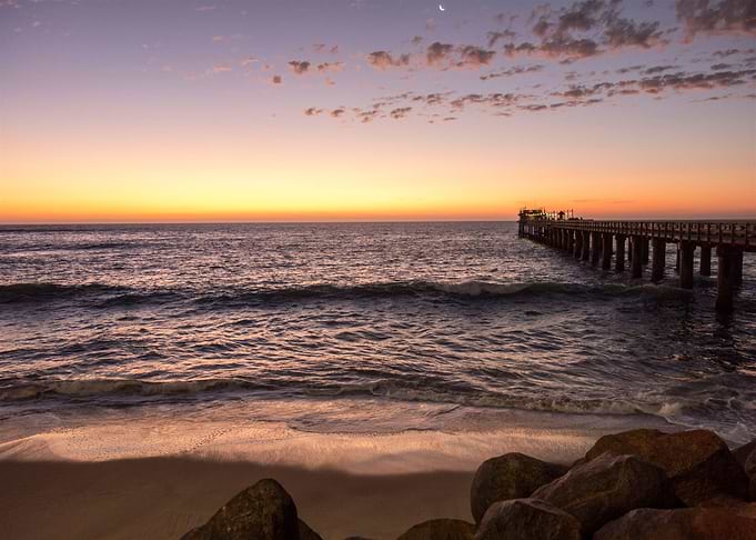 Ocean Sun At Night