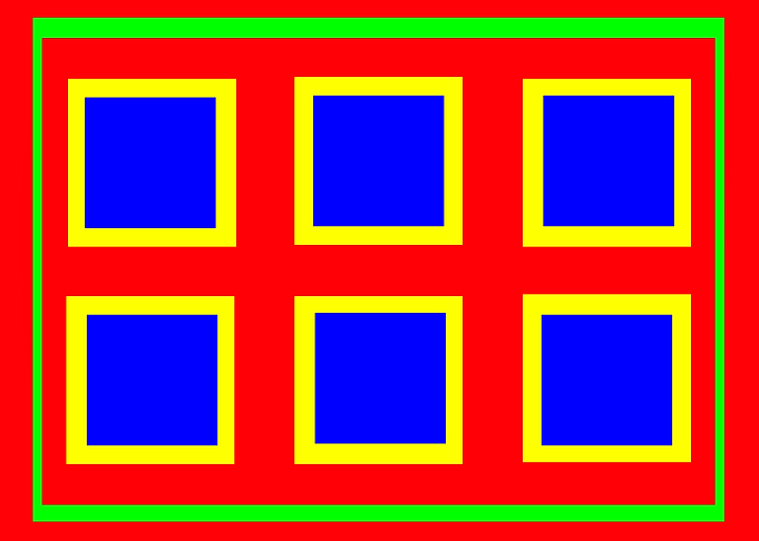 Six Blue Squares