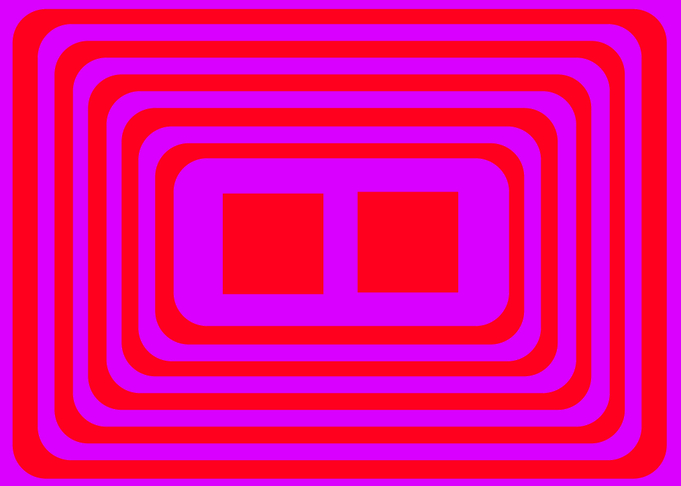 Red Squares on Purple