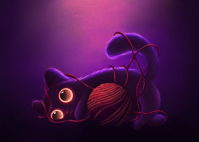 Cute Kitty with ball