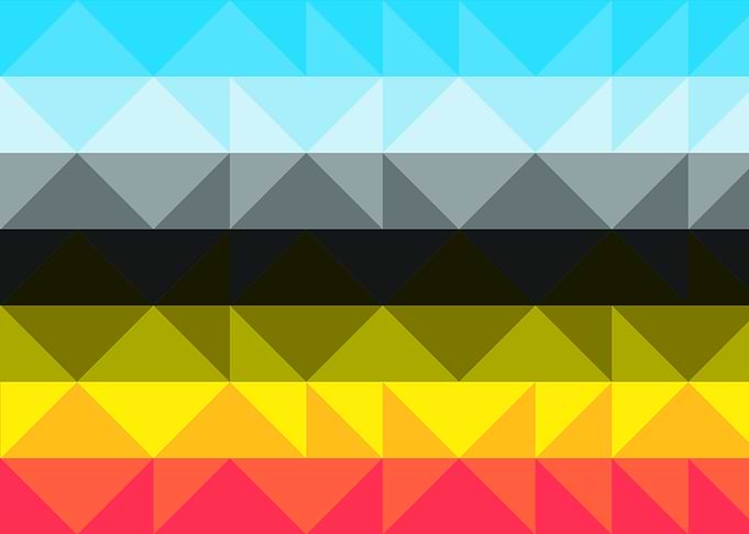 Rainbow Trianglify colors