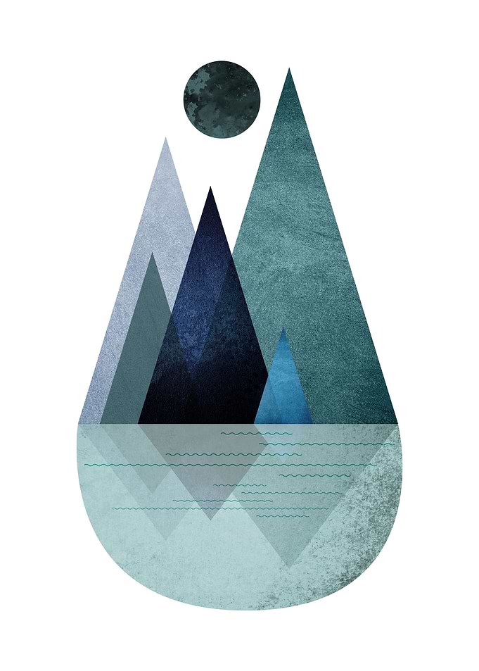 Waterbasin in teal