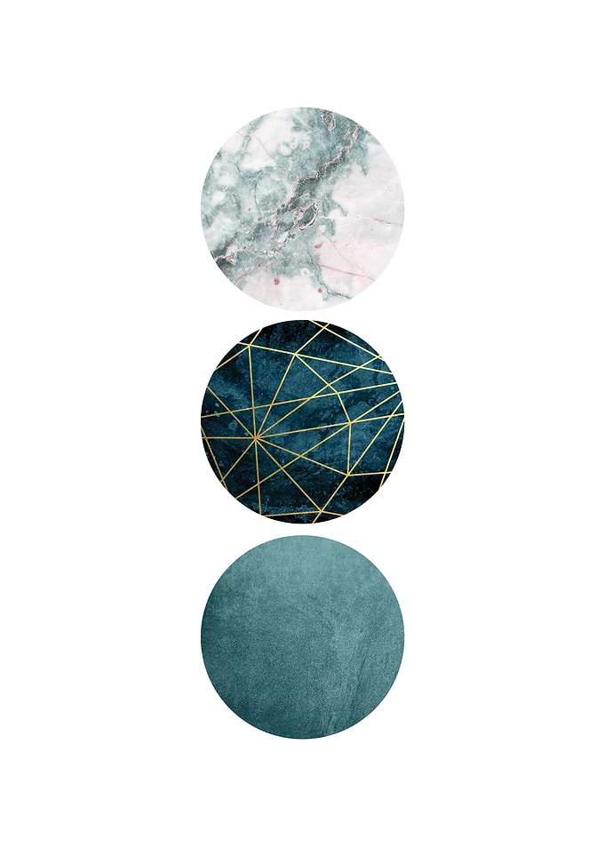 3 Teal Circles