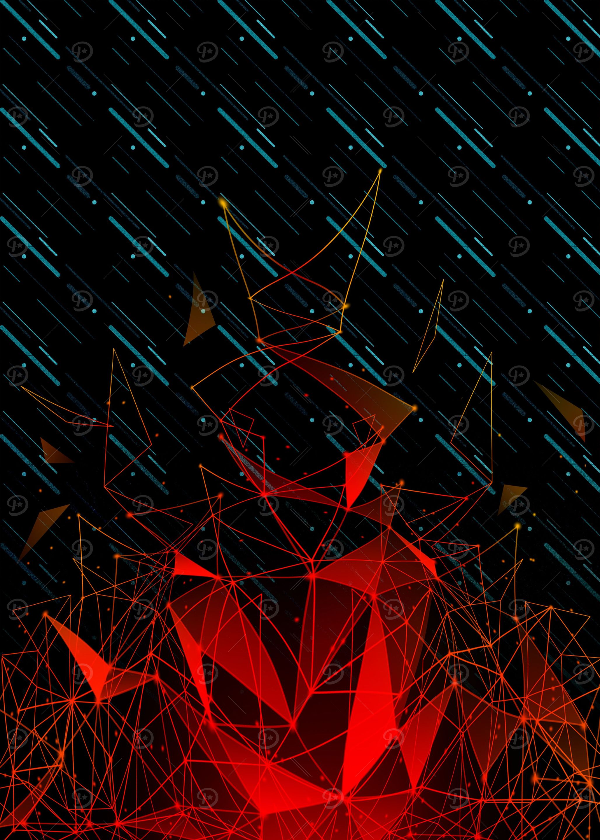 Abstract Rain and Fire