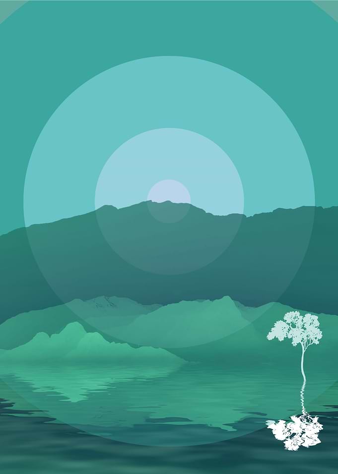 Turquoise and Blue Rays