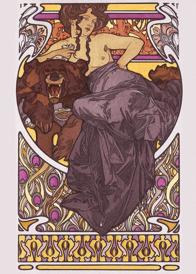 Woman and bear